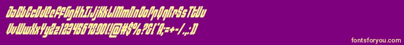 philadelphiacondital Font – Yellow Fonts on Purple Background