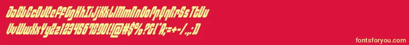 philadelphiacondital Font – Yellow Fonts on Red Background