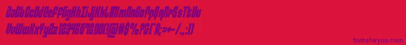 philadelphiacondsemital Font – Purple Fonts on Red Background