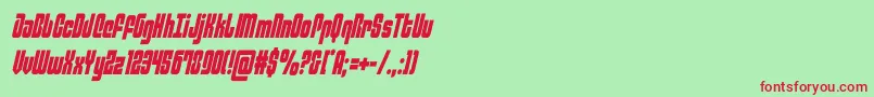 philadelphiacondsemital Font – Red Fonts on Green Background