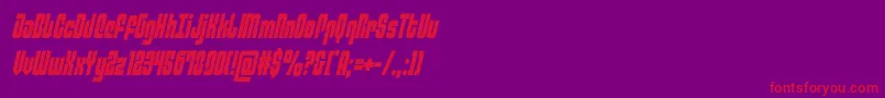 philadelphiacondsemital Font – Red Fonts on Purple Background