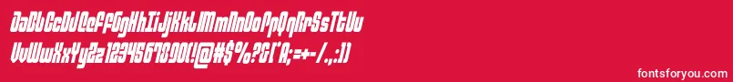 フォントphiladelphiacondsemital – 赤い背景に白い文字