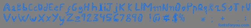 Uroboros Font – Blue Fonts on Gray Background