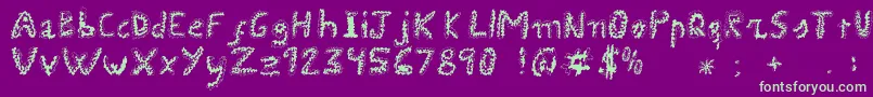 Uroboros Font – Green Fonts on Purple Background