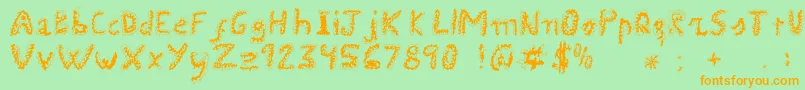 Uroboros Font – Orange Fonts on Green Background