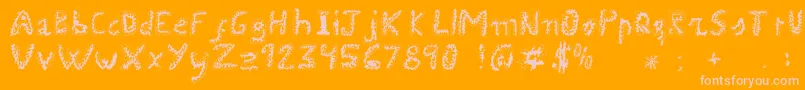 Uroboros Font – Pink Fonts on Orange Background