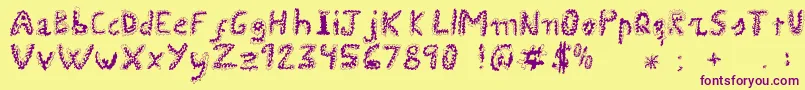 Uroboros Font – Purple Fonts on Yellow Background