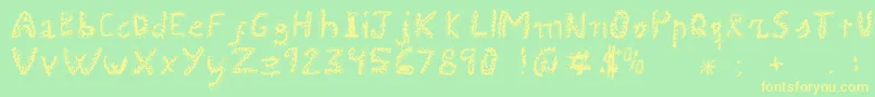 Uroboros Font – Yellow Fonts on Green Background