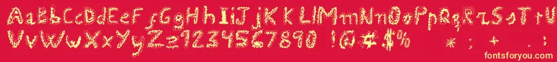 Uroboros Font – Yellow Fonts on Red Background