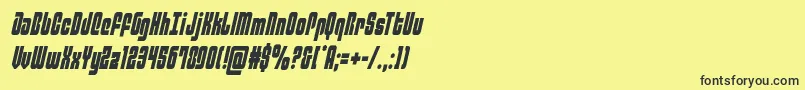 philadelphiacondsemital Font – Black Fonts on Yellow Background