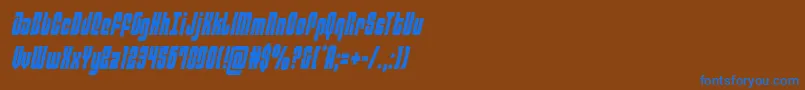 philadelphiacondsemital Font – Blue Fonts on Brown Background