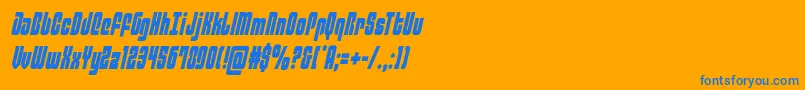 philadelphiacondsemital Font – Blue Fonts on Orange Background