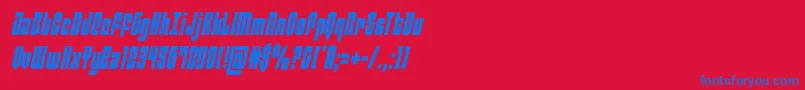 philadelphiacondsemital Font – Blue Fonts on Red Background