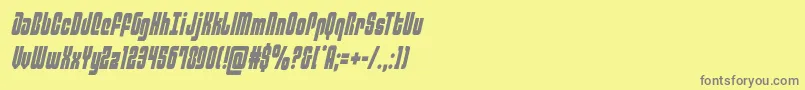 philadelphiacondsemital Font – Gray Fonts on Yellow Background