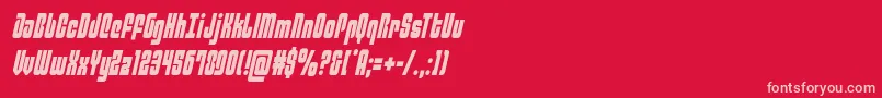 philadelphiacondsemital Font – Pink Fonts on Red Background