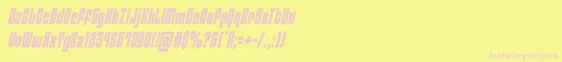 philadelphiacondsemital Font – Pink Fonts on Yellow Background