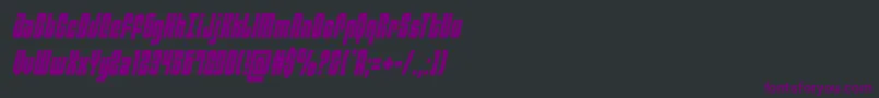 philadelphiacondsemital Font – Purple Fonts on Black Background