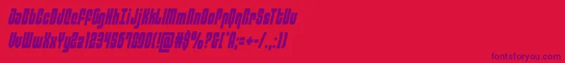 philadelphiacondsemital Font – Purple Fonts on Red Background