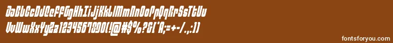 フォントphiladelphiacondsemital – 茶色の背景に白い文字