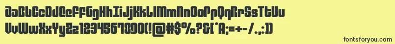 philadelphiaexpand Font – Black Fonts on Yellow Background