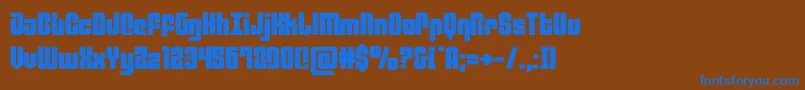 philadelphiaexpand Font – Blue Fonts on Brown Background