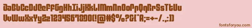 philadelphiaexpand Font – Brown Fonts on Pink Background