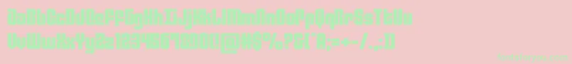 philadelphiaexpand Font – Green Fonts on Pink Background