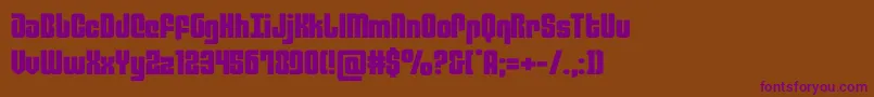 philadelphiaexpand Font – Purple Fonts on Brown Background