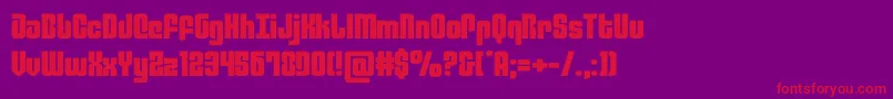 philadelphiaexpand Font – Red Fonts on Purple Background