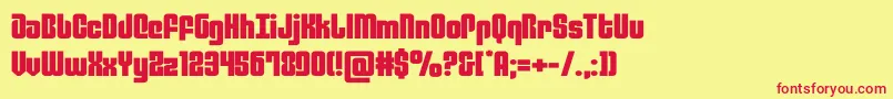 philadelphiaexpand Font – Red Fonts on Yellow Background