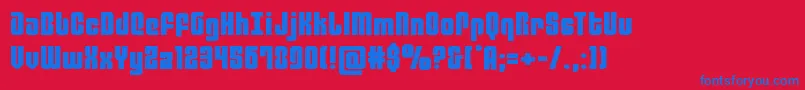 philadelphiaexpand Font – Blue Fonts on Red Background