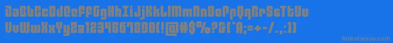 フォントphiladelphiaexpand – 青い背景に灰色の文字