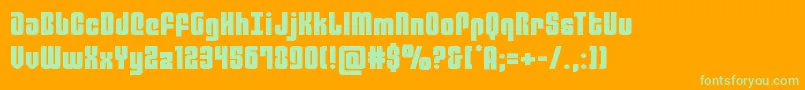 philadelphiaexpand Font – Green Fonts on Orange Background