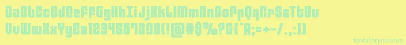 philadelphiaexpand Font – Green Fonts on Yellow Background