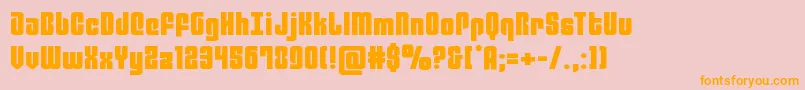 philadelphiaexpand Font – Orange Fonts on Pink Background