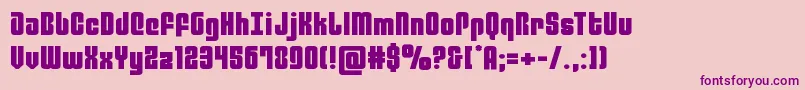 philadelphiaexpand Font – Purple Fonts on Pink Background