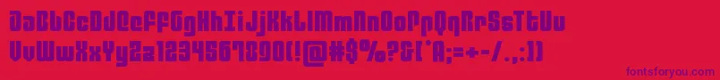 philadelphiaexpand Font – Purple Fonts on Red Background