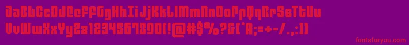 philadelphiaexpand-Schriftart – Rote Schriften auf violettem Hintergrund