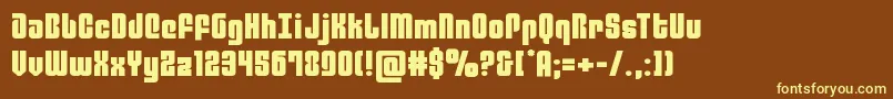 philadelphiaexpand Font – Yellow Fonts on Brown Background