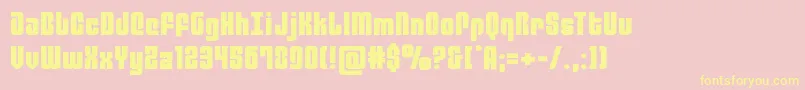 philadelphiaexpand Font – Yellow Fonts on Pink Background