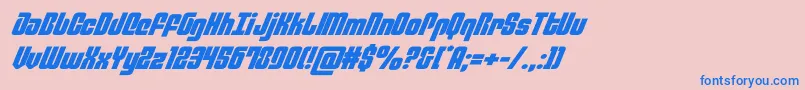 philadelphiaexpandital Font – Blue Fonts on Pink Background