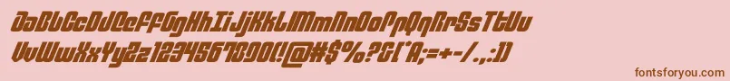 philadelphiaexpandital Font – Brown Fonts on Pink Background