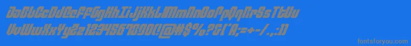 philadelphiaexpandital Font – Gray Fonts on Blue Background