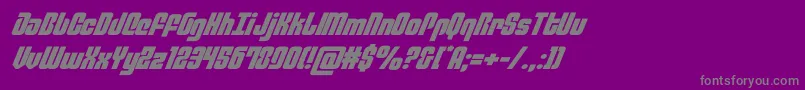 philadelphiaexpandital Font – Gray Fonts on Purple Background