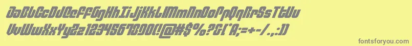 philadelphiaexpandital Font – Gray Fonts on Yellow Background