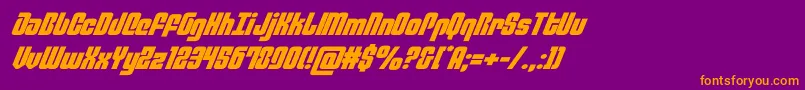philadelphiaexpandital-fontti – oranssit fontit violetilla taustalla
