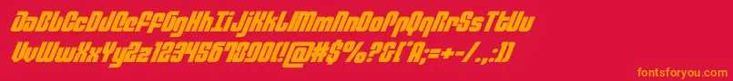 philadelphiaexpandital Font – Orange Fonts on Red Background