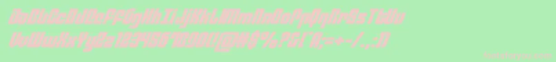 philadelphiaexpandital Font – Pink Fonts on Green Background