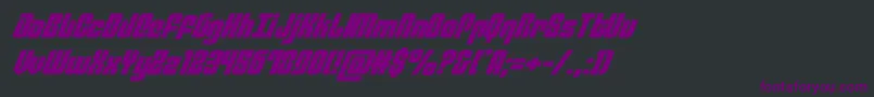 philadelphiaexpanditalフォントについての詳細 フォントphiladelphiaexpandital – 黒い背景に紫のフォント
