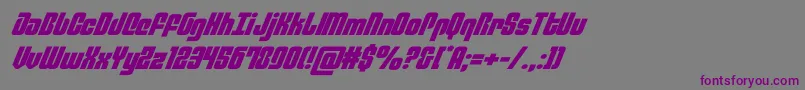 philadelphiaexpandital Font – Purple Fonts on Gray Background